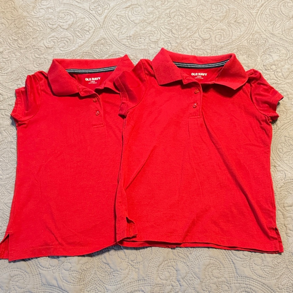 2pk. Old Navy Kids Bright Red Polo Shirts